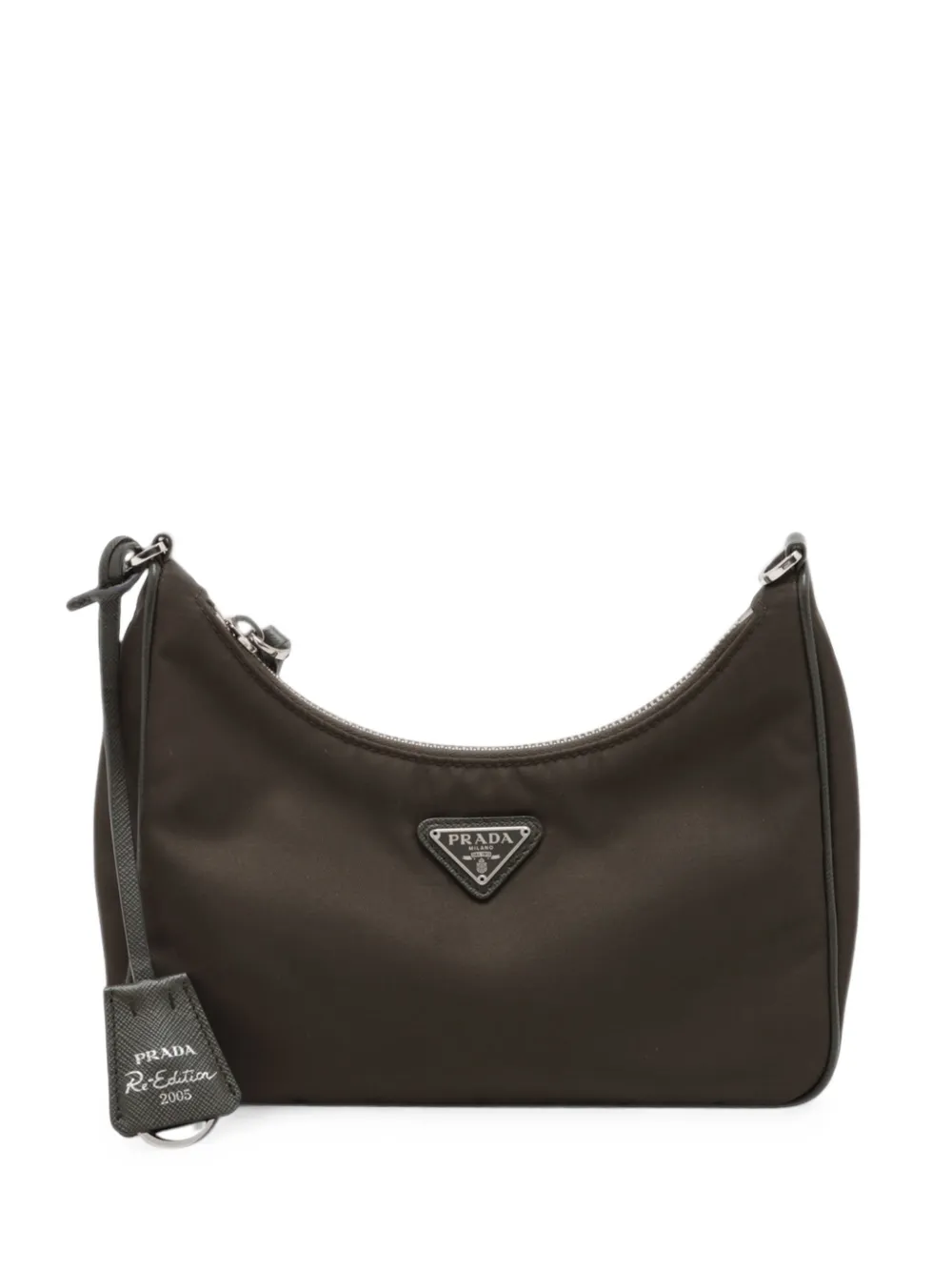 Prada Pre-Owned 2019-2026 Saffiano Trimmed Re Nylon Re Edition 2005 satchel - Marrone