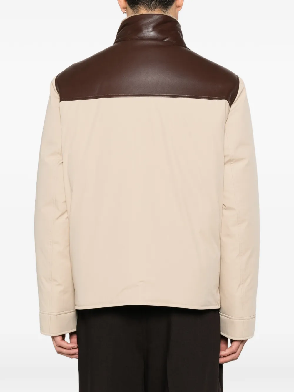 Brunello Cucinelli Jack met leren schouderpas Beige