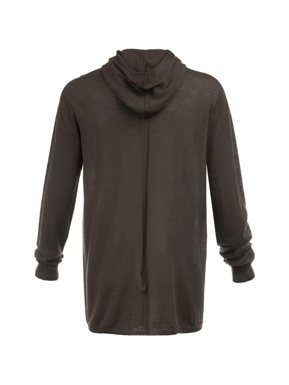 Rick Owens fine-knit hooded sweater Bruin