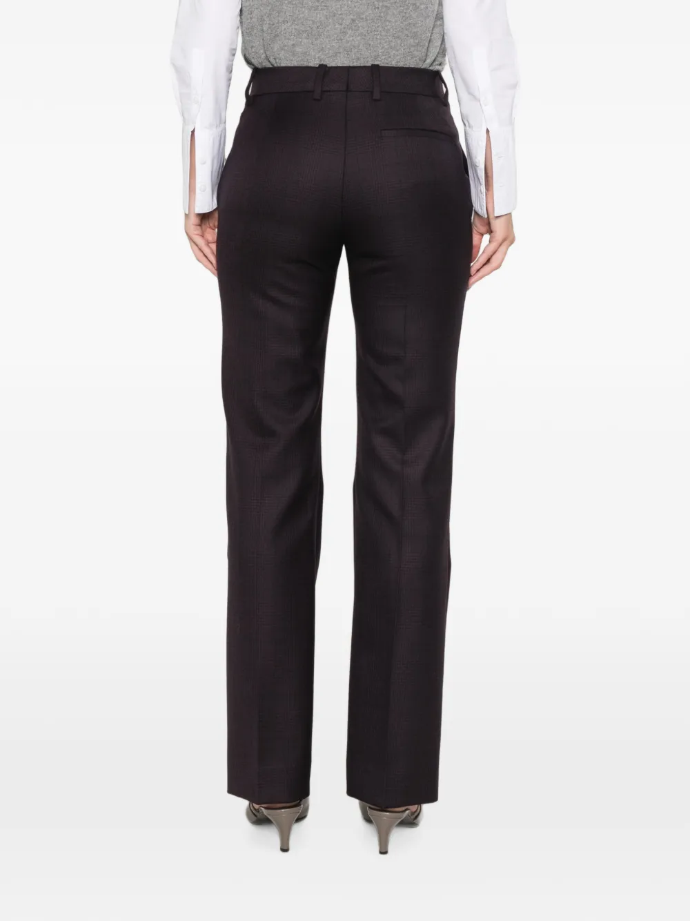 Burberry Geruite wollen broek Bruin