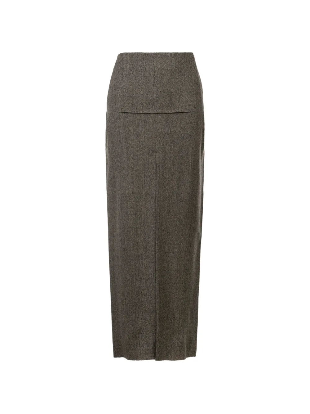 Rick Owens high-waisted slit-detail midi skirt - Grigio