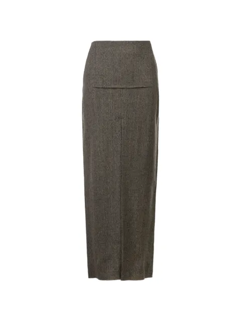 Rick Owens high-waisted slit-detail midi skirt