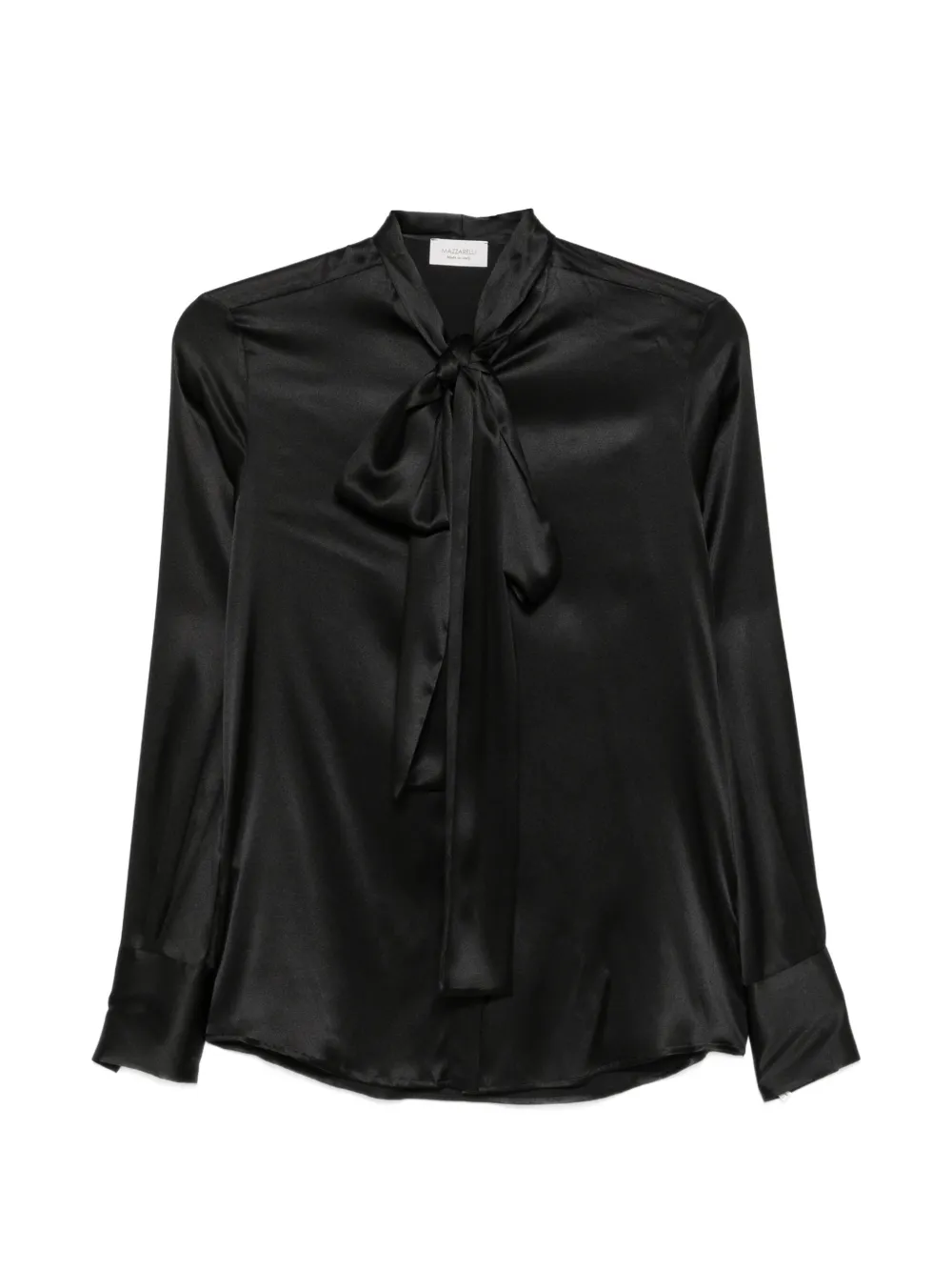 Mazzarelli pussy-bow silk-satin blouse