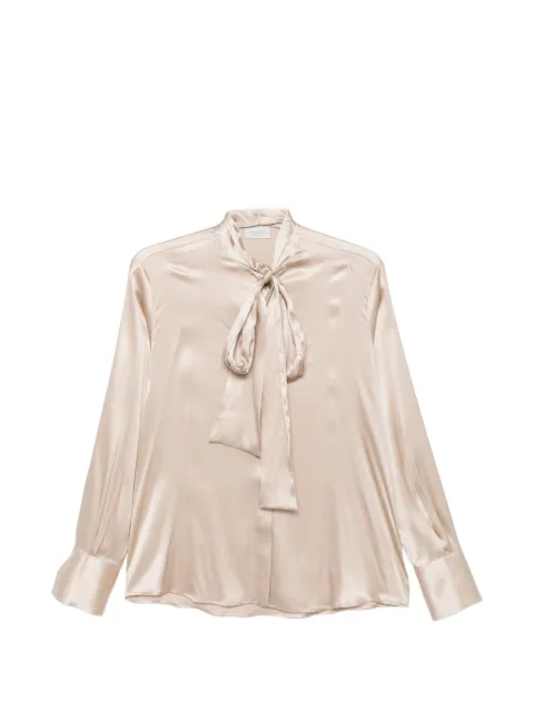 Mazzarelli pussy-bow satin blouse
