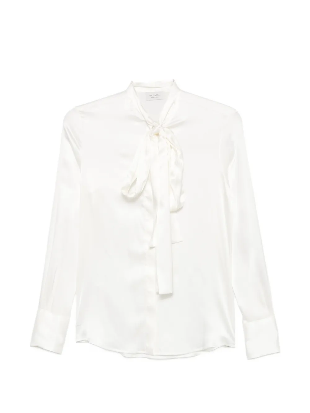 Mazzarelli pussy-bow silk blouse - Bianco