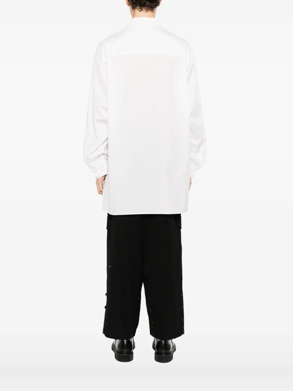 Yohji Yamamoto Oversized overhemd met drie zakken Wit