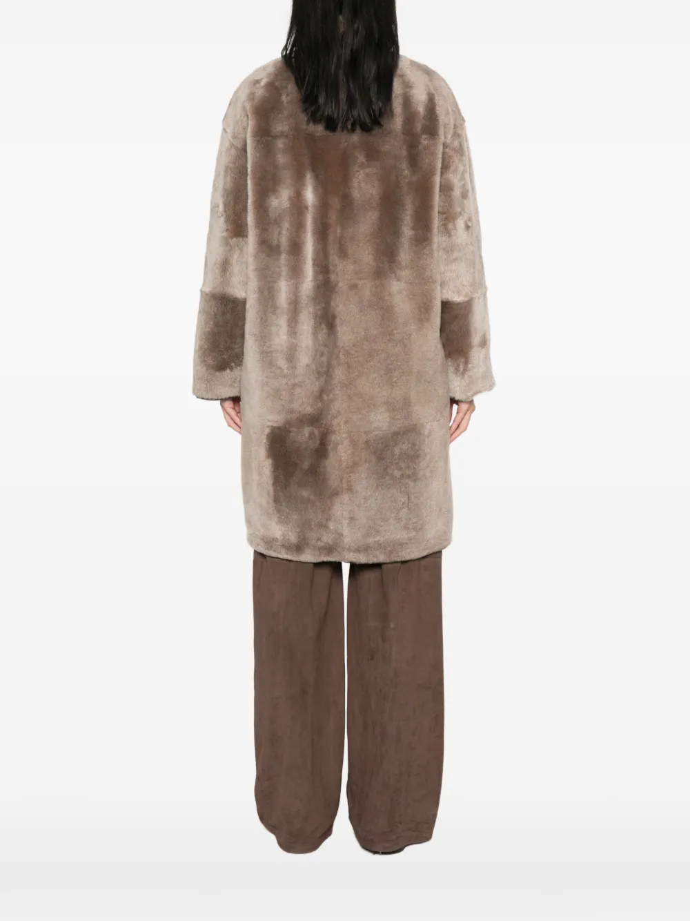 Brunello Cucinelli Omkeerbaar jack met lammy afwerking Beige
