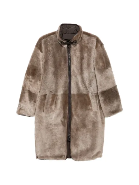 Brunello Cucinelli shearling-trim reversible jacket
