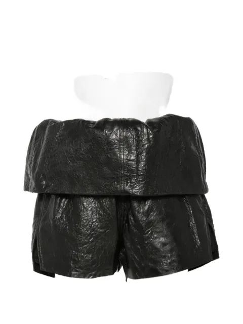 Rick Owens Crater leather shorts