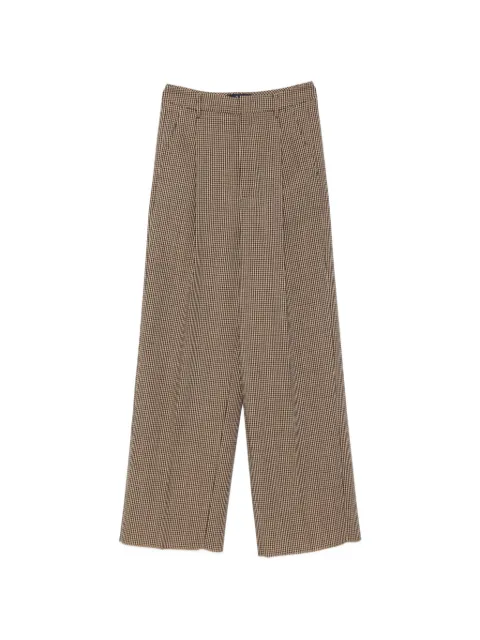 Seafarer houndstooth-pattern wide-leg trousers