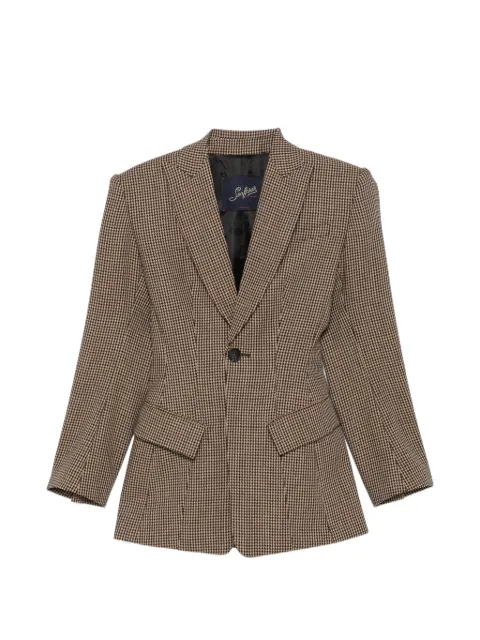 Seafarer houndstooth-pattern single-breasted blazer