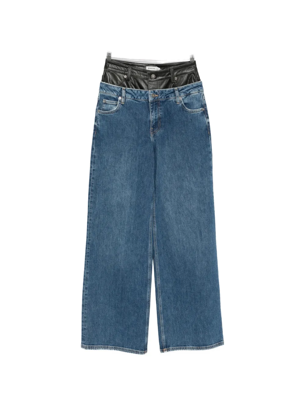 SIMKHAI layered-waistband jeans - Blau