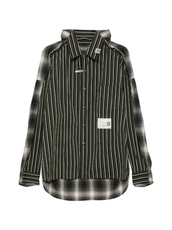 Maison MIHARA YASUHIRO ドッキングシャツ | ブラック | FARFETCH JP