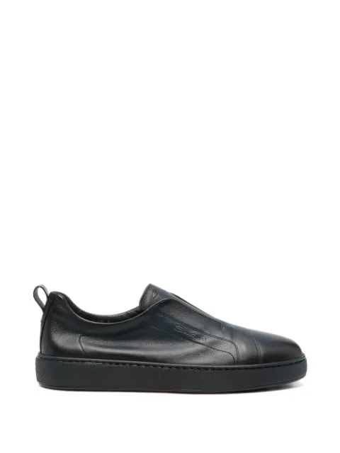 Santoni slip-on leather sneakers