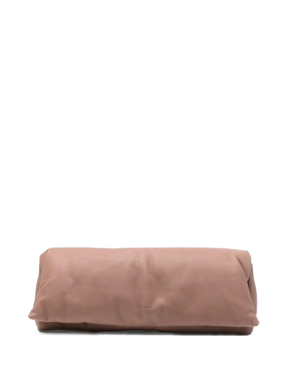 Rick Owens padded leather clutch bag - Marrone