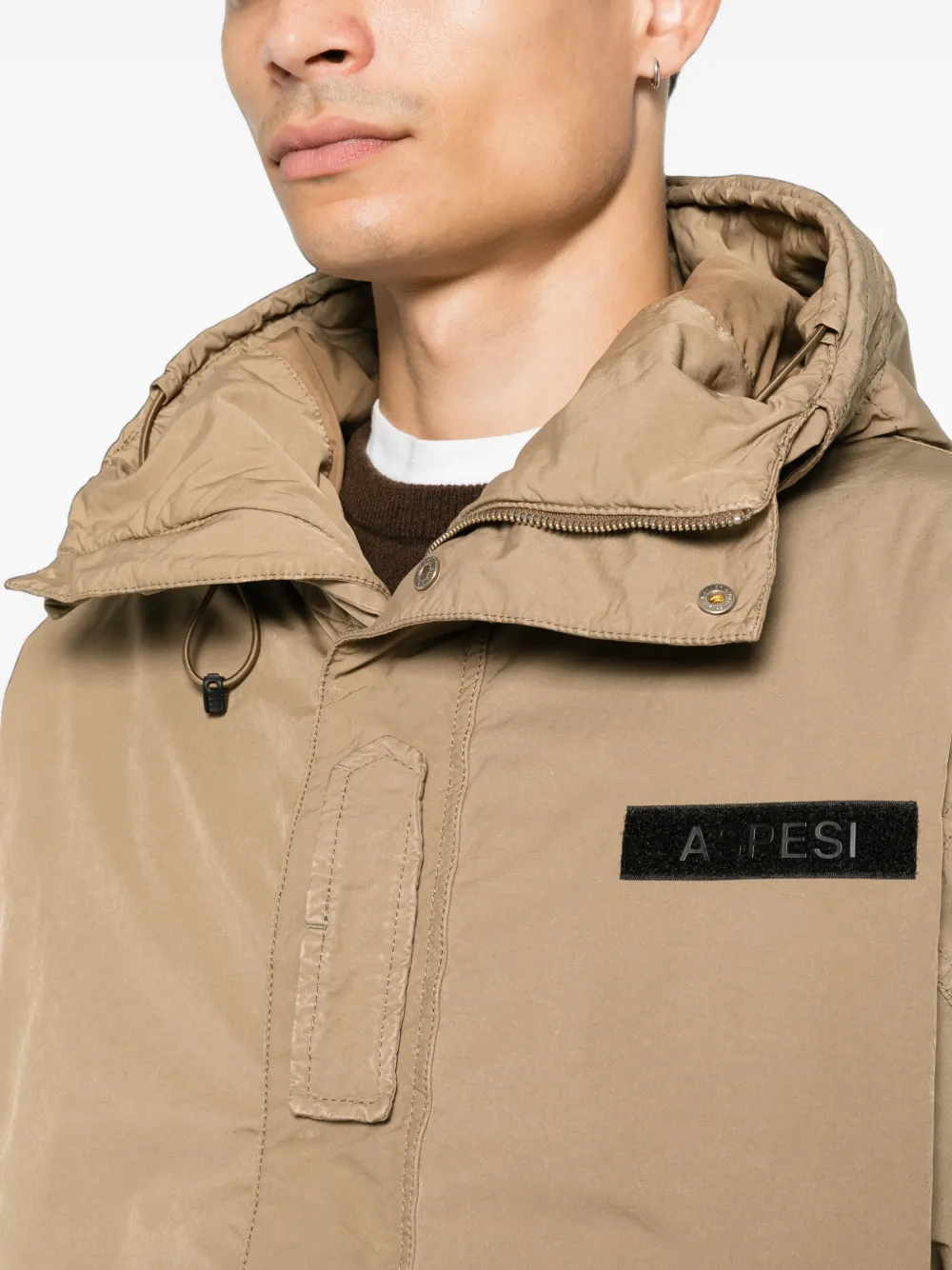 ASPESI Jack met capuchon en logopatch Beige