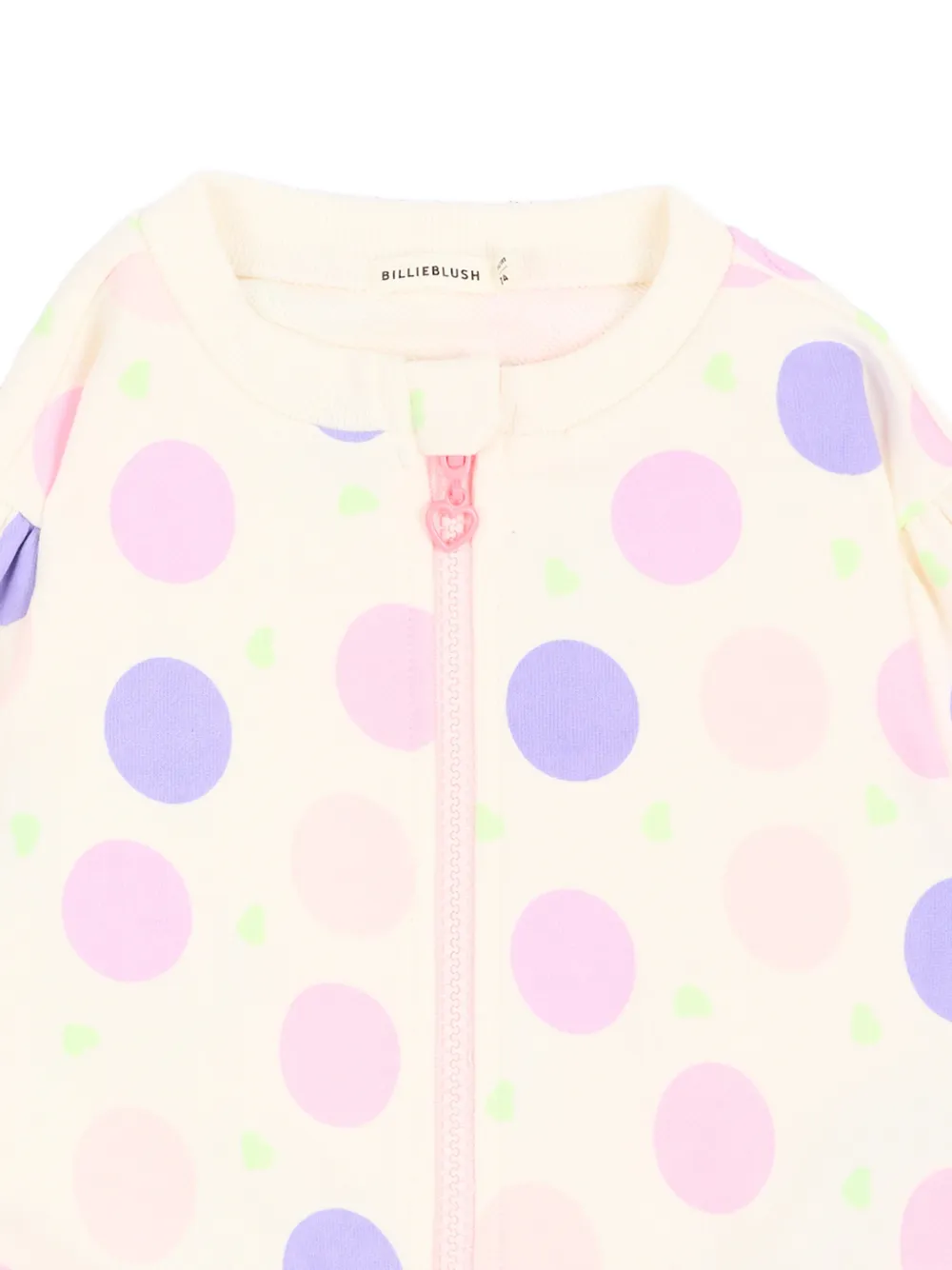 Billieblush Hoodie met stippen en rits Beige
