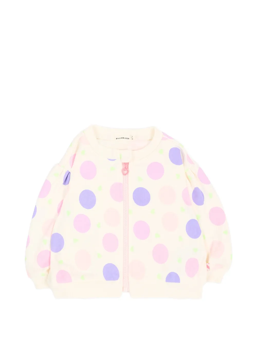 Billieblush polka-dot zip-up hoodie - Toni neutri