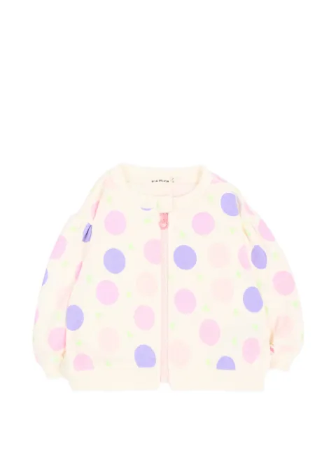 Billieblush polka-dot zip-up hoodie