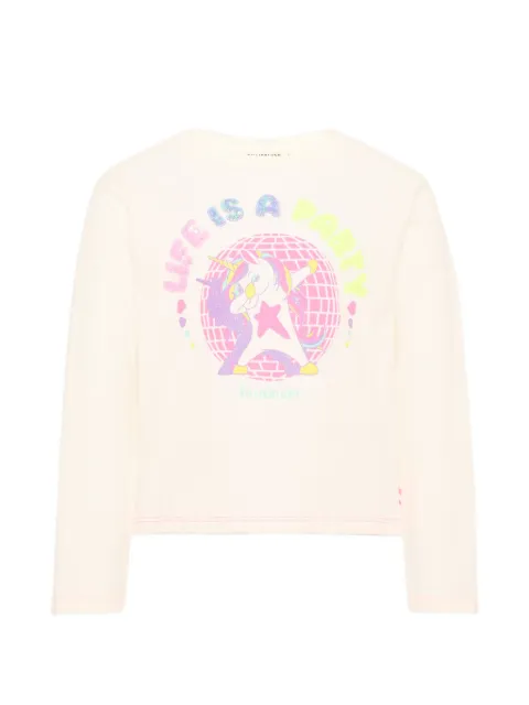 Billieblush unicorn-print sequin-embellished T-shirt