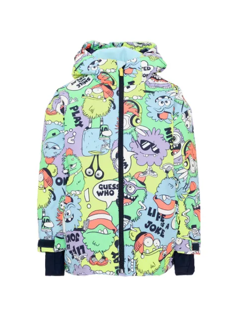 Billieblush graphic-print hooded parka coat