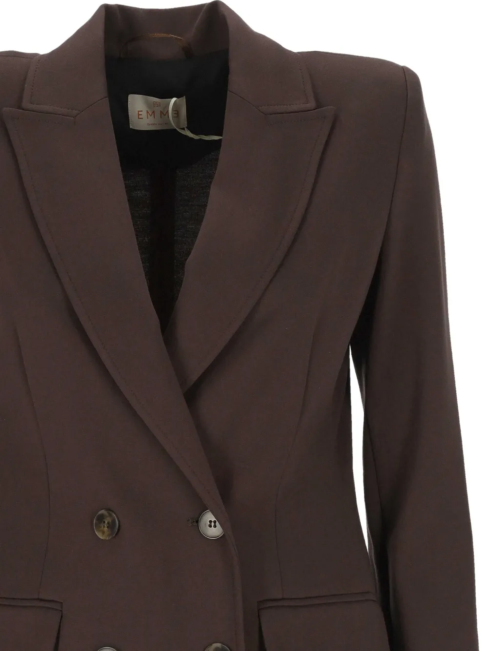 Marella Blazer met dubbele rij knopen en puntige revers Bruin