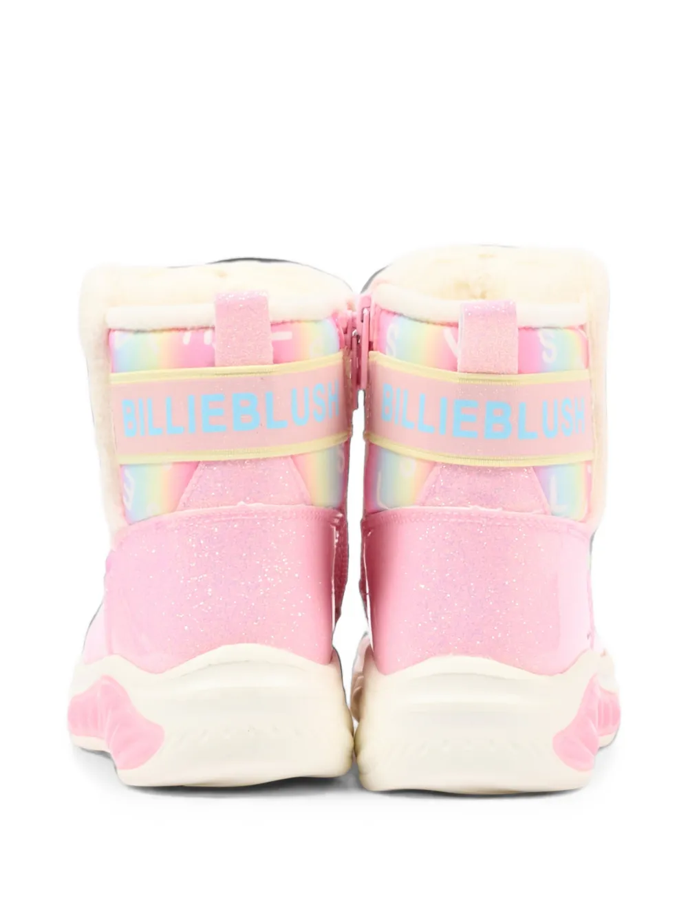 Billieblush glitter-effect padded boots Roze