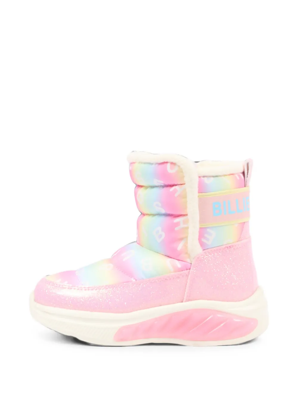 Billieblush glitter-effect padded boots Roze