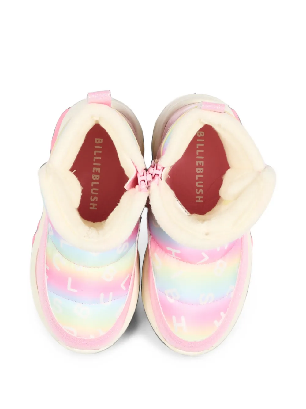Billieblush glitter-effect padded boots Roze