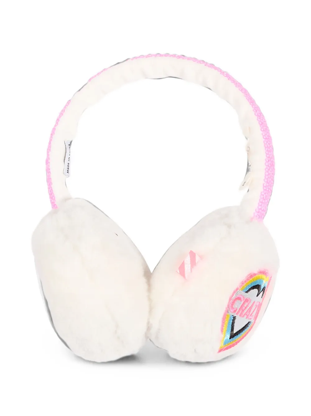 Billieblush Oorwarmers verfraaid met pailletten en hartpatch Beige