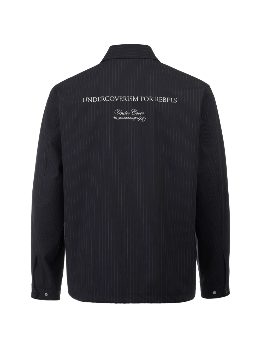 Undercover Jack met krijtstreep-print en logo-patch Blauw