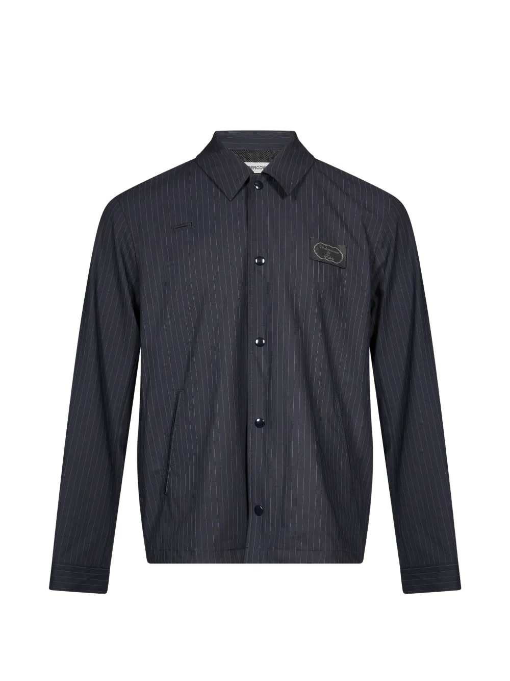Undercover Jack met krijtstreep-print en logo-patch Blauw
