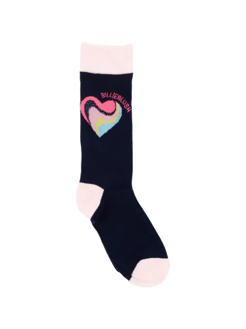 Billieblush calcetines con corazón en intarsia