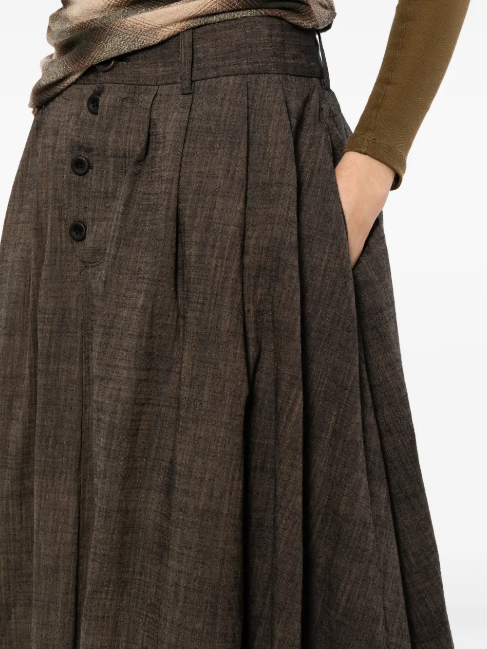 GG IN RED pleated bubble skirt Bruin