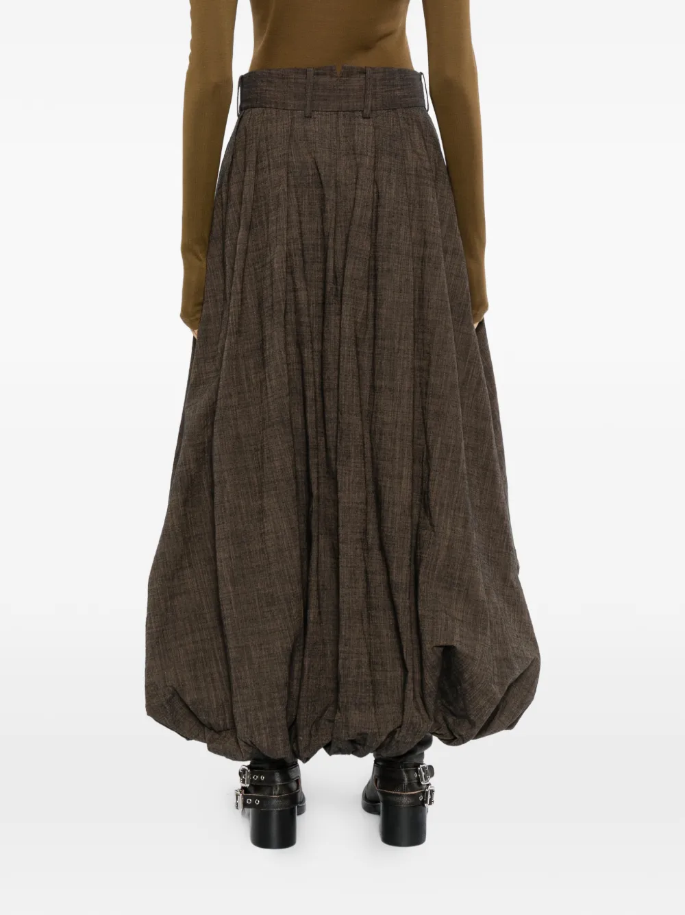 GG IN RED pleated bubble skirt Bruin