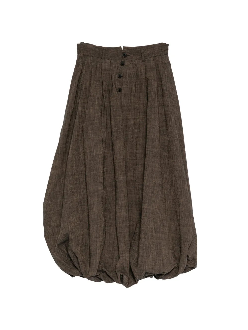 GG IN RED pleated bubble skirt - Marrone