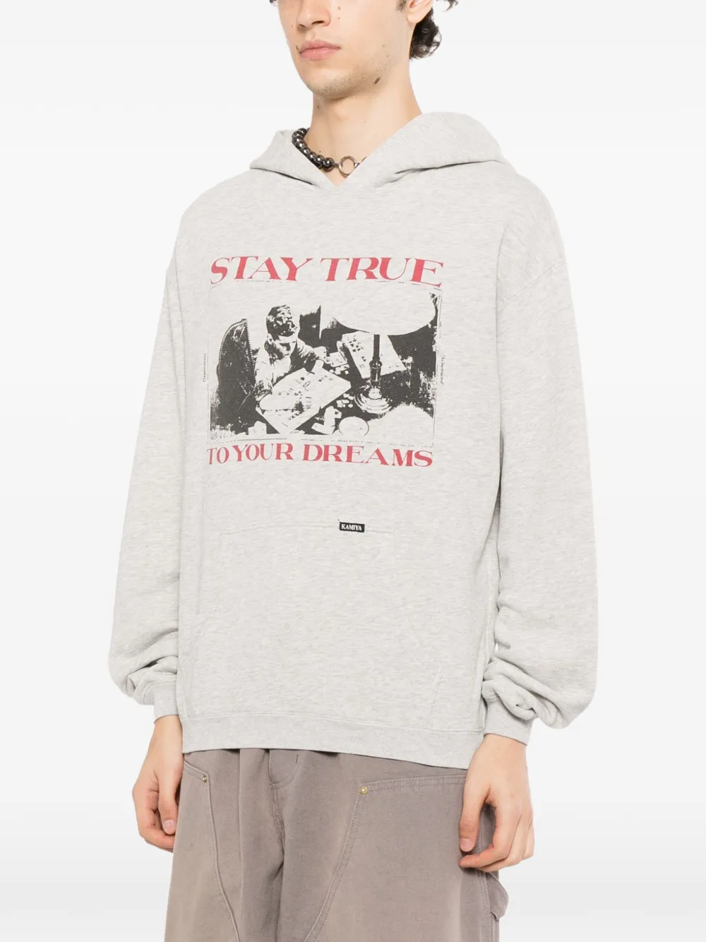 KAMIYA Hoodie met print Grijs