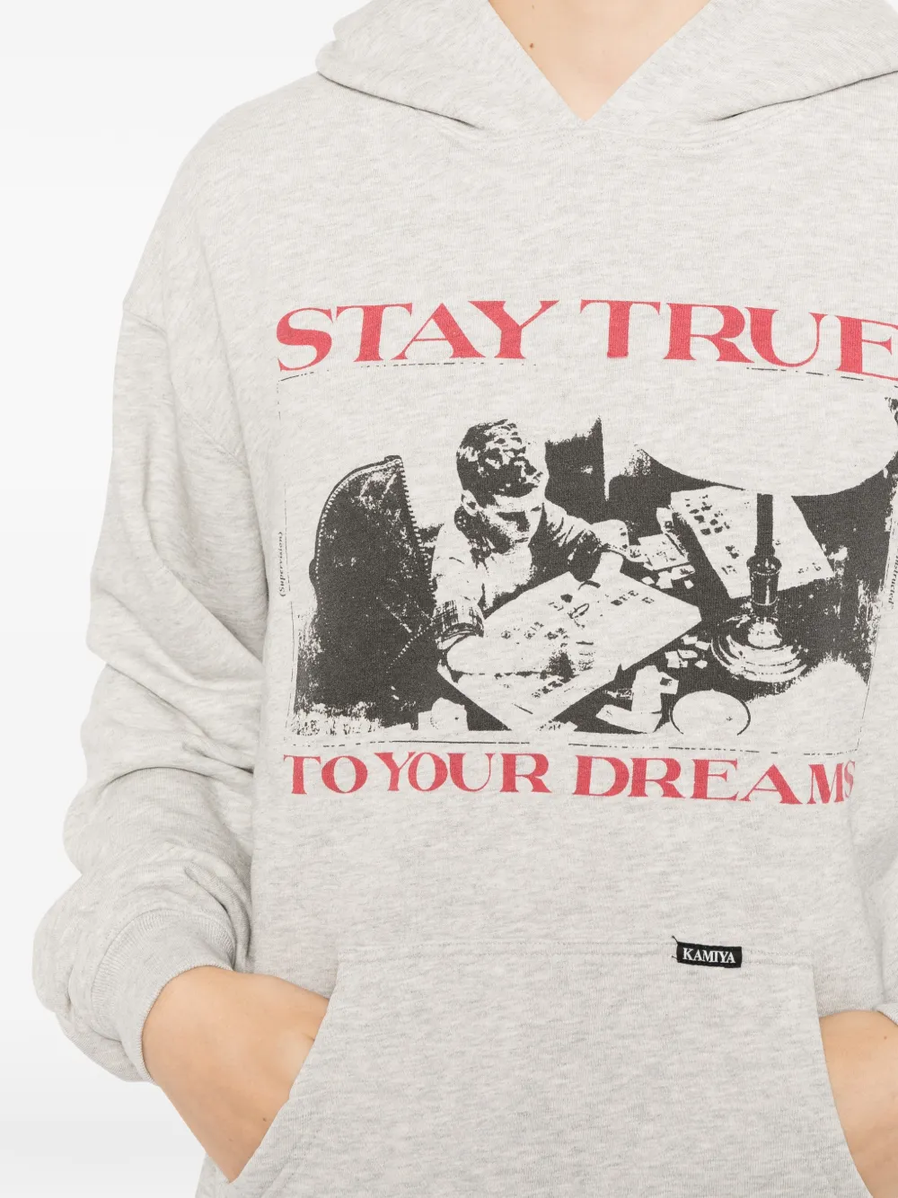 KAMIYA Hoodie met print Grijs