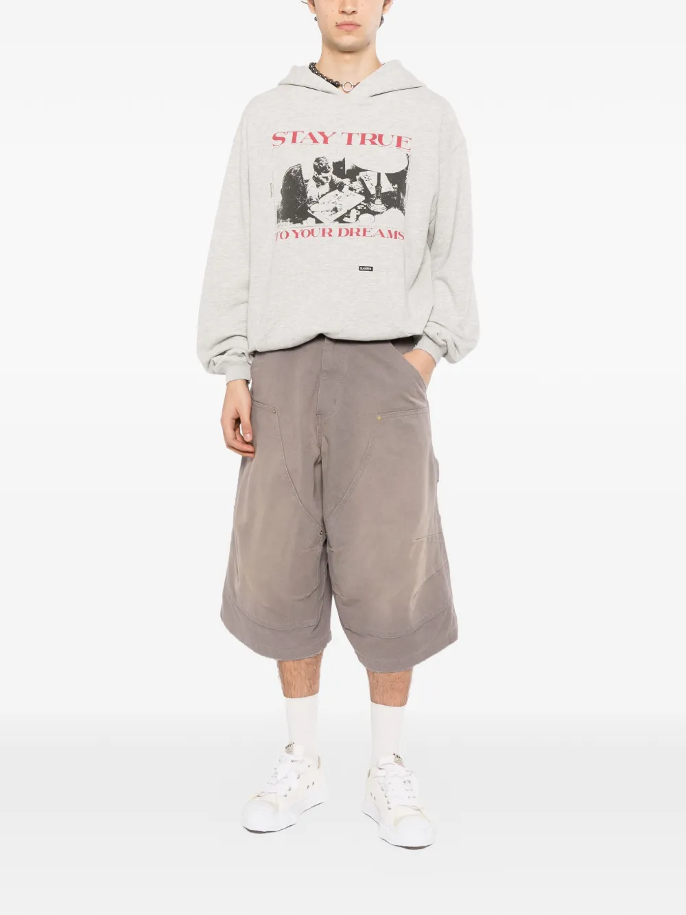 KAMIYA Hoodie met print Grijs