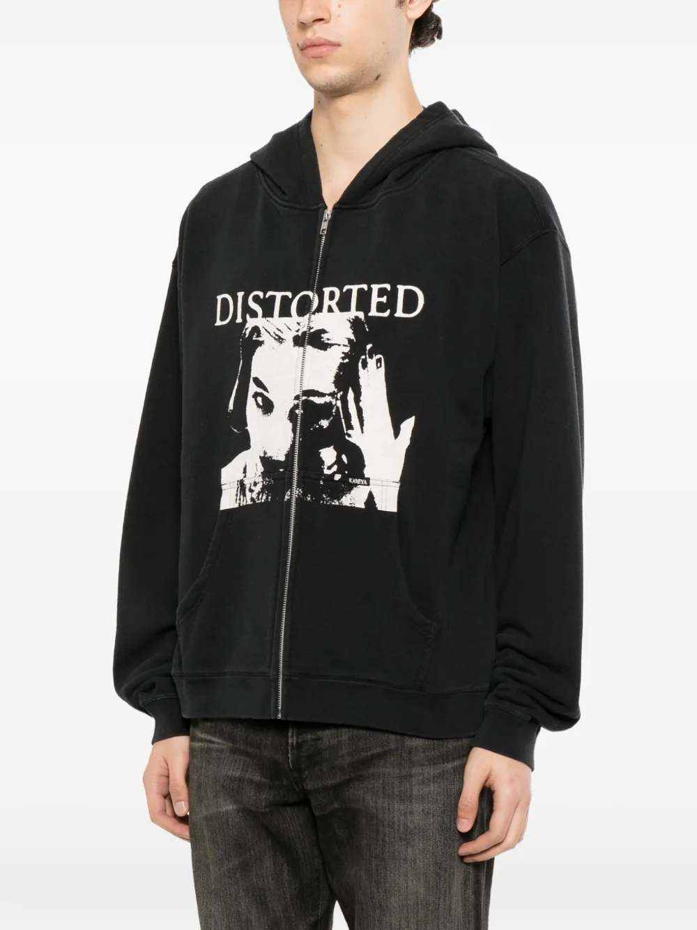 KAMIYA Hoodie met print Blauw