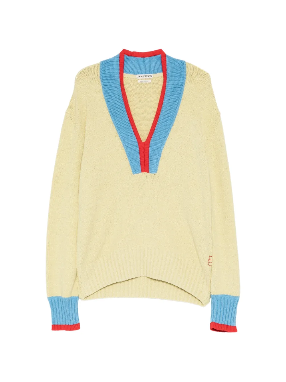 JW Anderson colour-block V-neck sweater - Yellow