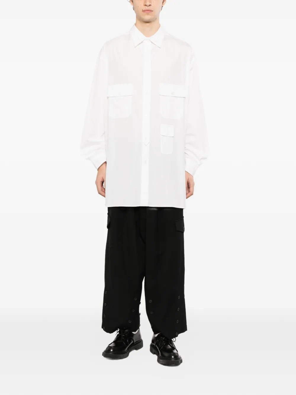 Yohji Yamamoto hem button cargo pants
