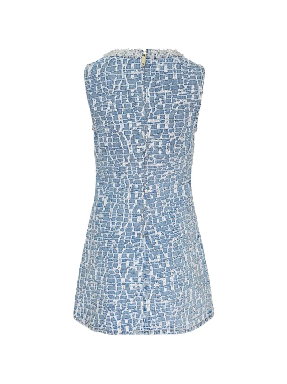Self-Portrait Verfraaide denim mini-jurk Blauw