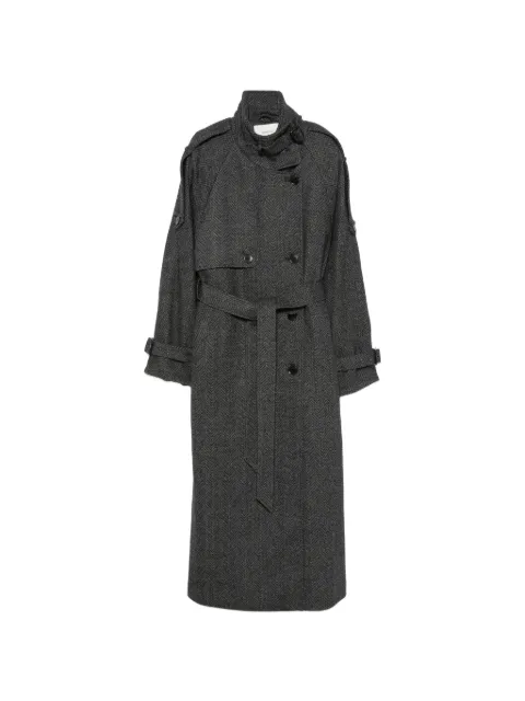 Gestuz herringbone belted coat