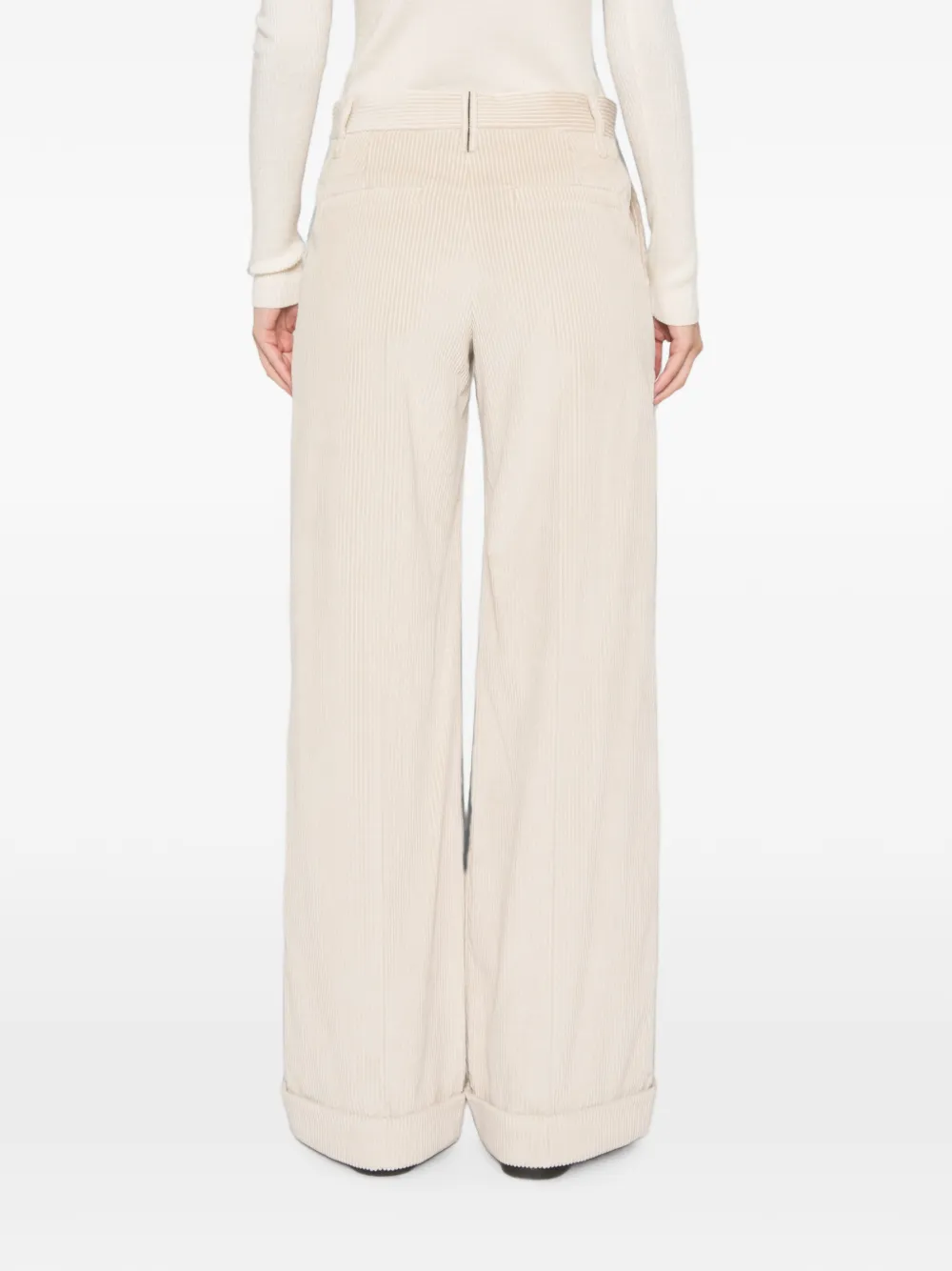 Brunello Cucinelli corduroy wide-leg trousers Beige