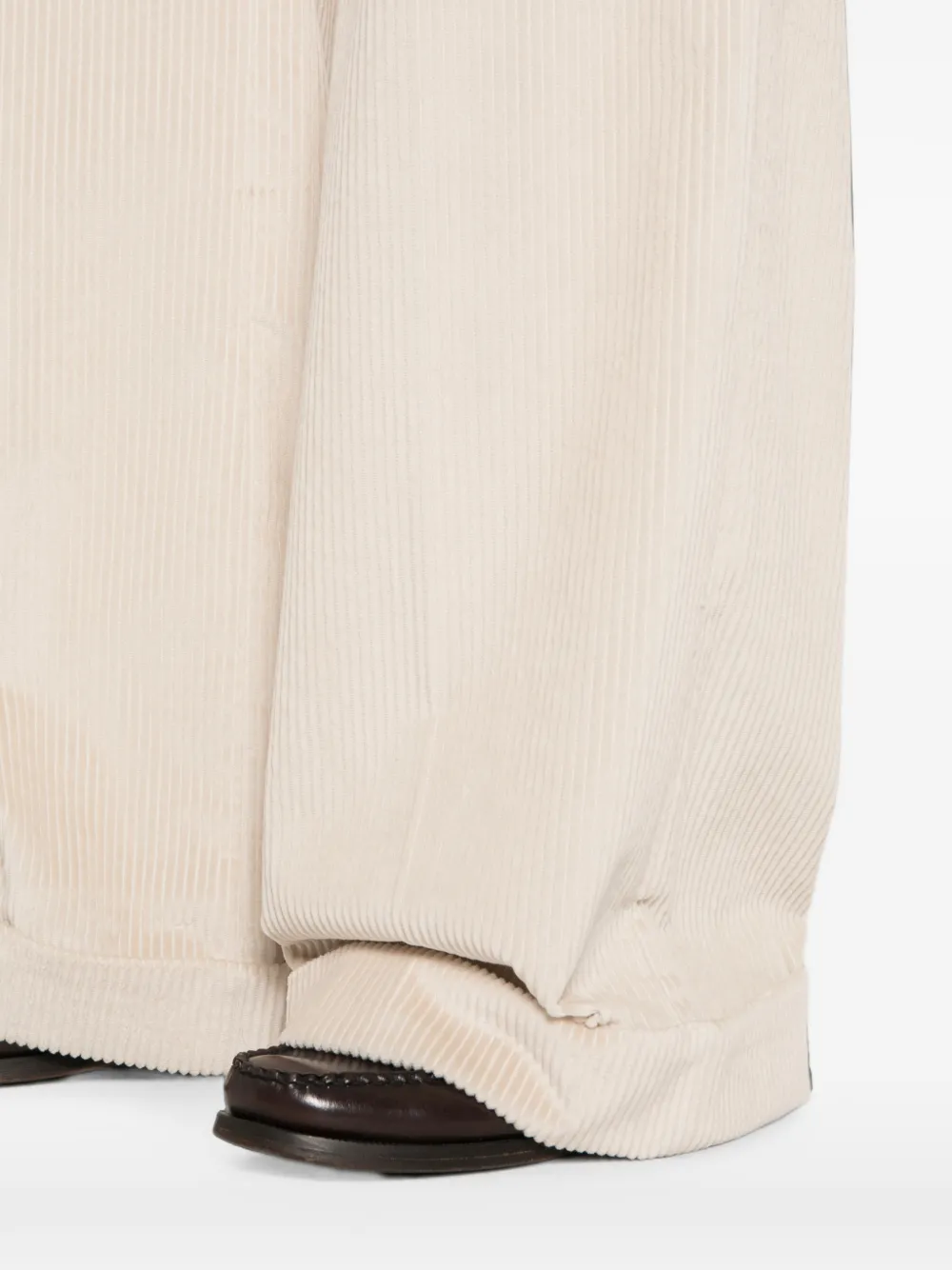Brunello Cucinelli corduroy wide-leg trousers Beige