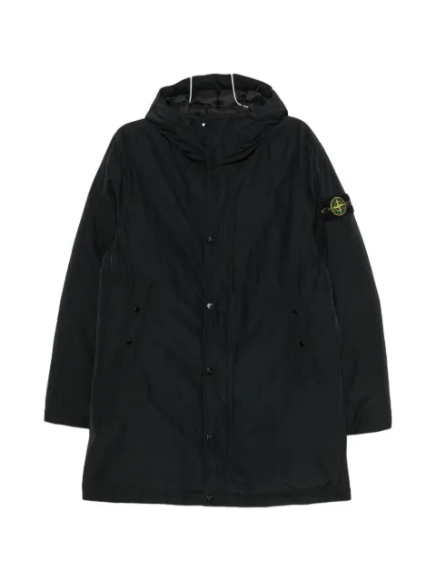 Stone Island logo-patch hooded parka