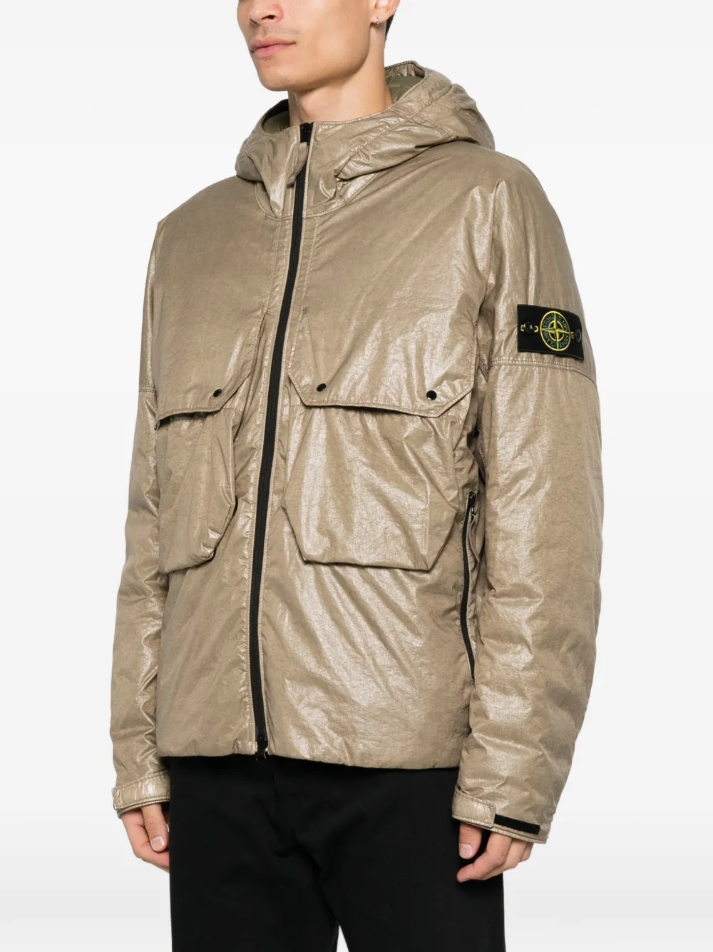 Stone Island Gewatteerd jack Groen