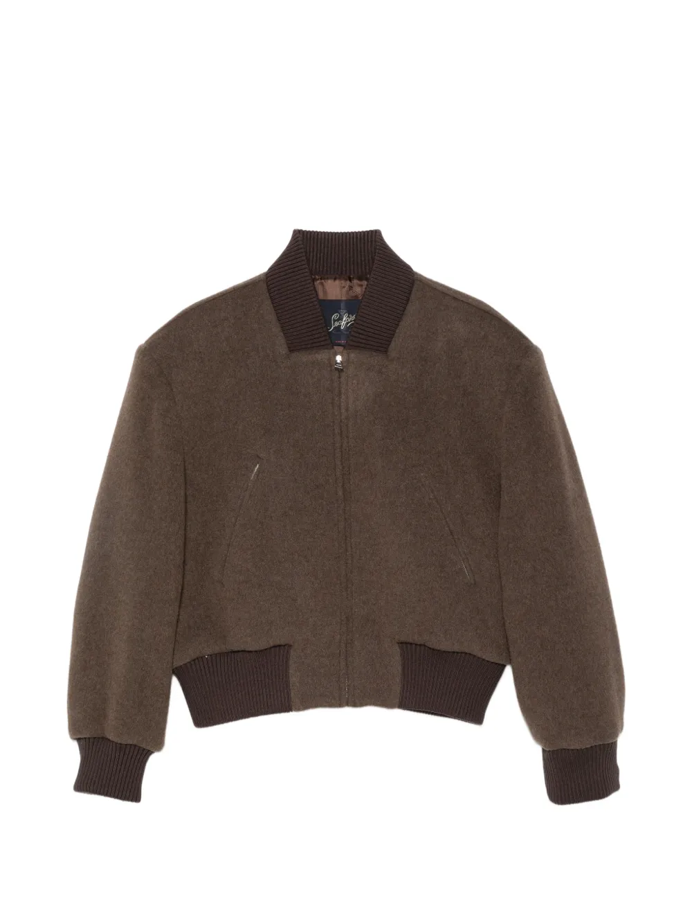Seafarer padded-shoulder bomber jacket