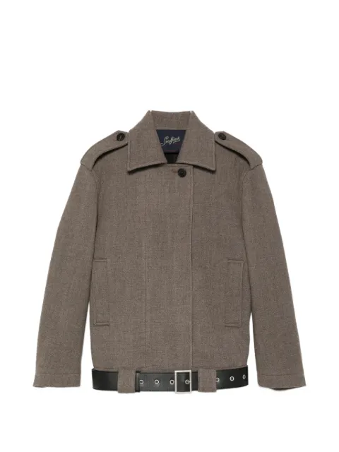 Seafarer belted epaulette jacket
